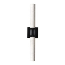 Zeev Lighting WS11753-E26-2-SBB-G9 - LED 3CCT Duo Wall Sconce, 12" Spanish Alabaster Shade and Satin Brushed Black Finish