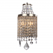 Zeev Lighting WS70008-2-SL-AG-V - 2-Light Crystal Wall Sconce