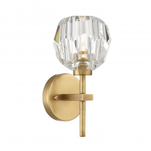 Zeev Lighting WS70032-1-AGB - 1-Light 24" Aged Brass Wallchieres Crystal Wall Sconce