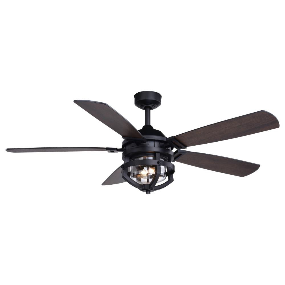 Barnes 54-in Ceiling Fan Matte Black