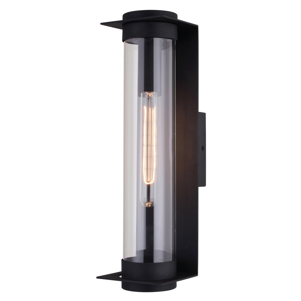 Brighton Park 18-in. H Outdoor Wall Light Textured Black