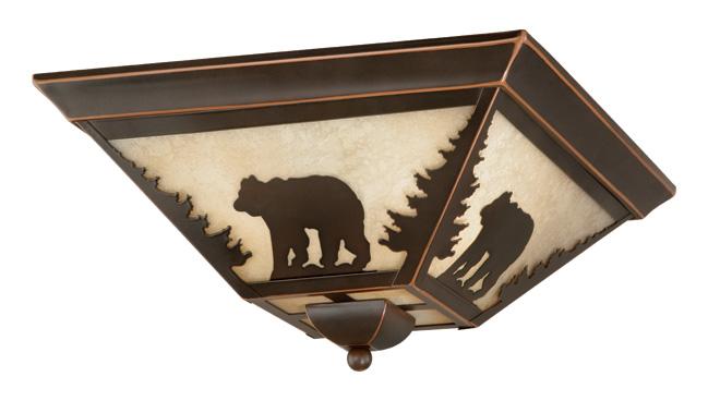 Bozeman 14-in Flush Mount Ceiling Light Burnished Bronze