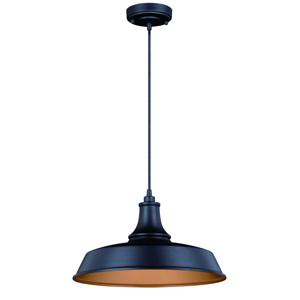 Dorado 15-in Outdoor Pendant Dark Bronze and Light Gold