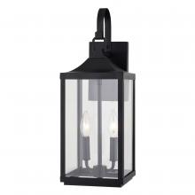 Vaxcel International T0764 - Old Town 7-in. W 2 Light Outdoor Wall Light Textured Black