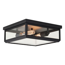 Vaxcel International T0611 - Kinzie 12-in. 2 Light Flush Mount Textured Black