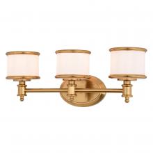 Vaxcel International W0479 - Carlisle 22-in. W 3 Light Vanity Natural Brass