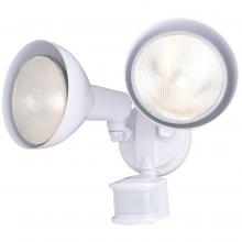 Vaxcel International T0694 - 11.75-in. 2 Light Outdoor Motion Sensor Security Flood Light White 180 Degrees