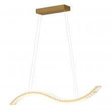 Vaxcel International P0428 - Edgewater 37.5-in. W LED Linear Chandelier Gilded Brass