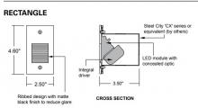 Acuity Brands HSL11 RECT LED 30K MVOLT M MIN5 SGB - Hydrel Step Light 11, Rectangle, LED, 30