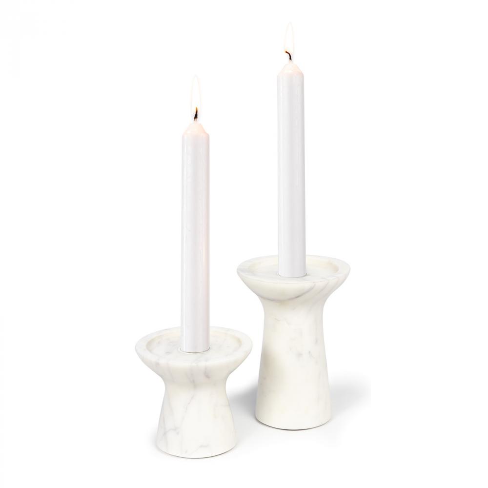 Regina Andrew Klein Marble Candle Holder Set (Wh