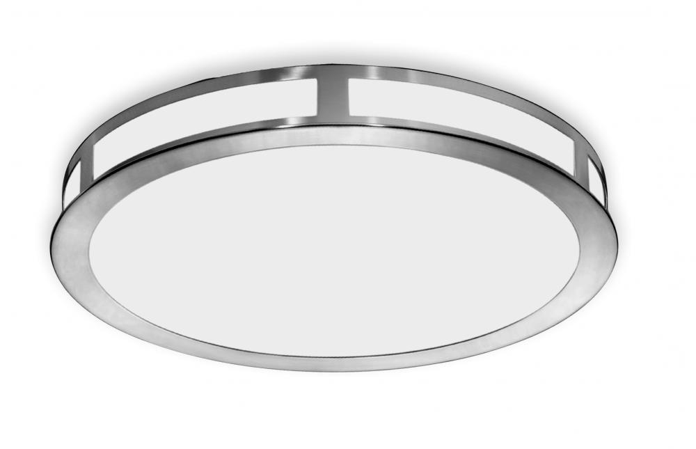 Nickel Drum Shade Flush Mount