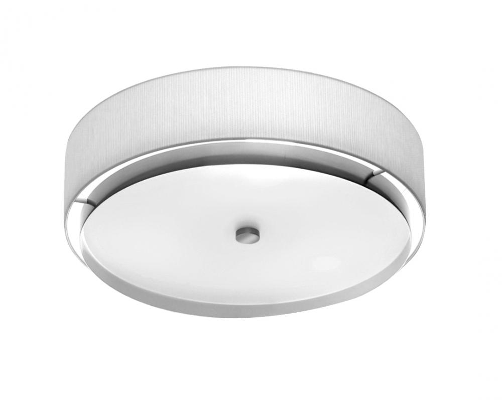 Nickel Drum Shade Flush Mount