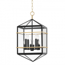 Hudson Valley 9015-AGB/BK - 8 LIGHT PENDANT