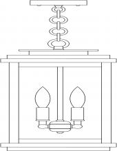 Arroyo Craftsman BOH-8RM-VP - 8" Bournemouth Pendant