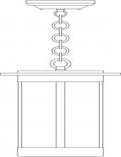 Arroyo Craftsman SAH-9TN-BK - 9" Santorini Pendant