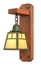 Arroyo Craftsman AWS-1TGW-BK - a-line mahogany wood sconce with t-bar overlay