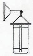 Arroyo Craftsman BB-7LGW-BK - 7" berkeley long body wall mount