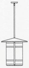 Arroyo Craftsman BSH-17LCR-N - 17" berkeley long body stem hung pendant