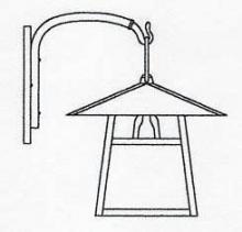 Arroyo Craftsman CB-15BWO-P - 15" carmel wall mount with bungalow overlay