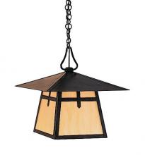 Arroyo Craftsman CH-15TGW-S - 15" carmel pendant with t-bar overlay