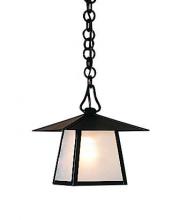 Arroyo Craftsman CH-8HWO-RB - 8" carmel pendant with hillcrest overlay