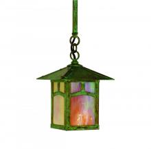 Arroyo Craftsman ESH-7EGW-RC - 7" evergreen stem hung pendant without overlay