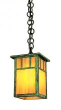 Arroyo Craftsman HH-4LDTWO-MB - 4" huntington one light pendant, double t-bar overlay