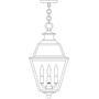 Arroyo Craftsman INH-10GRCLR-AB - 10" inverness pendant with glass roof