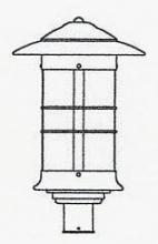 Arroyo Craftsman NP-14LGW-VP - 14" newport long body post mount fixture