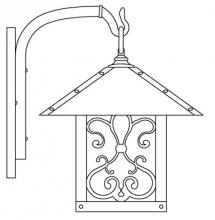 Arroyo Craftsman TRB-12ASF-BZ - 12" timber ridge wall bracket with ashbury  filigree