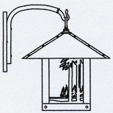 Arroyo Craftsman TRB-16DRWO-VP - 16" timber ridge wall bracket with deer filigree