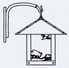 Arroyo Craftsman TRB-16GSWO-P - 16" timber ridge wall bracket with goose filigree