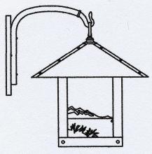 Arroyo Craftsman TRB-16TRCR-BK - 16" timber ridge wall bracket with trout filigree