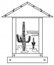 Arroyo Craftsman TRC-9CTWO-P - 9" timber ridge column mount with cactus filigree