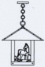 Arroyo Craftsman TRH-16HSWO-P - 16" timber ridge pendant with horse filigree