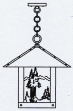 Arroyo Craftsman TRH-16MNF-P - 16" timber ridge pendant with mountain filigree