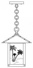 Arroyo Craftsman TRH-9PTCS-BZ - 9" timber ridge pendant with palm tree  filigree