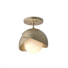 Hubbardton Forge 121377-SKT-84-84-GG0711 - Brooklyn 1-Light Double Shade Semi-Flush