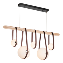 Hubbardton Forge 131046-LED-STND-10-24-LB-WD-GG0701 - Derby Linear 5-Light LED Pendant