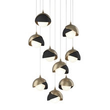 Hubbardton Forge 131105-SKT-LONG-84-10-GG0711 - Brooklyn 9-Light Double Shade Pendant