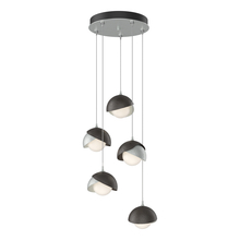 Hubbardton Forge 131125-SKT-STND-82-14-GG0711 - Brooklyn 5-Light Double Shade Pendant