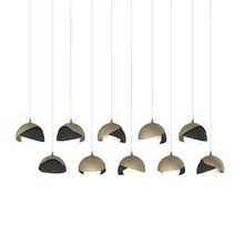 Hubbardton Forge 131205-SKT-LONG-84-10-GG0711 - Brooklyn 10-Light Double Shade Pendant