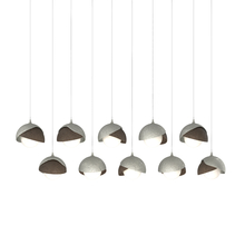 Hubbardton Forge 131205-SKT-LONG-85-05-GG0711 - Brooklyn 10-Light Double Shade Pendant