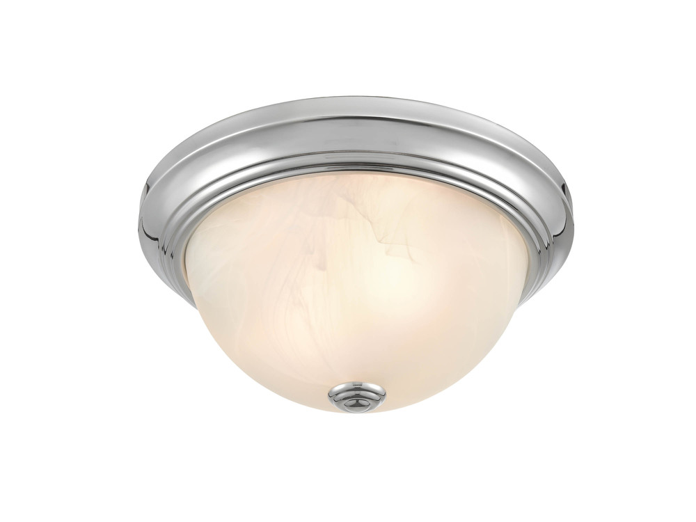 2-Light Flushmount Ceiling Light Chrome