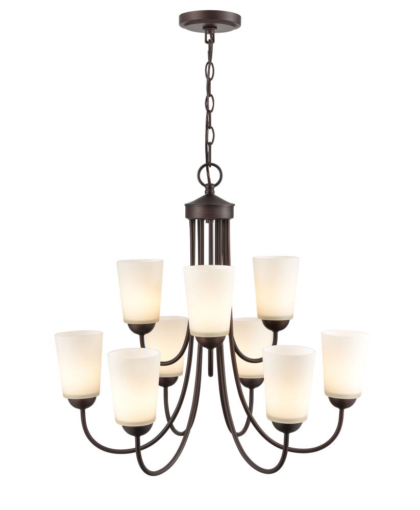 Ivey Lake 9-Light Chandelier Ceiling Light Rubbed Bronze