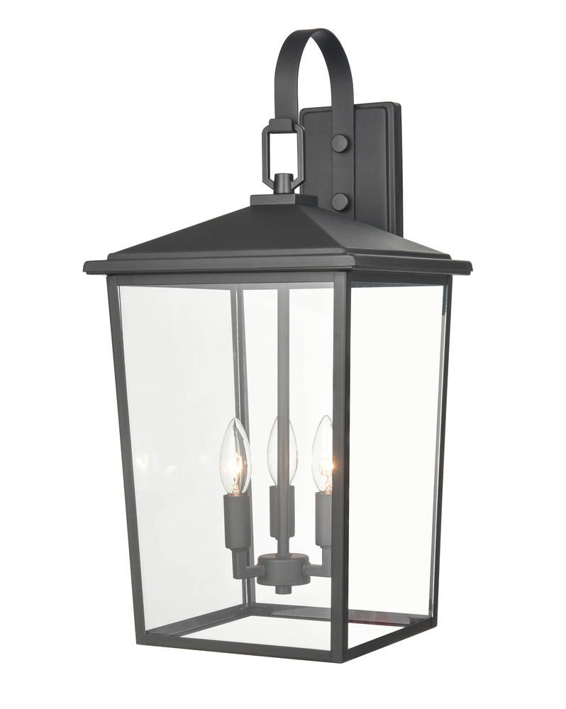 Fetterton 3-Light Outdoor Wall Sconce Powder Coated Black