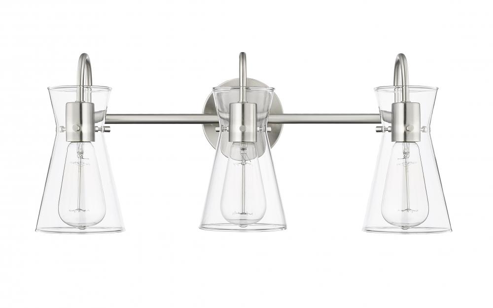 Camellia 3-Light Vanity Brushed Nickel