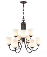 Millennium 9809-RBZ - Ivey Lake 9-Light Chandelier Ceiling Light Rubbed Bronze