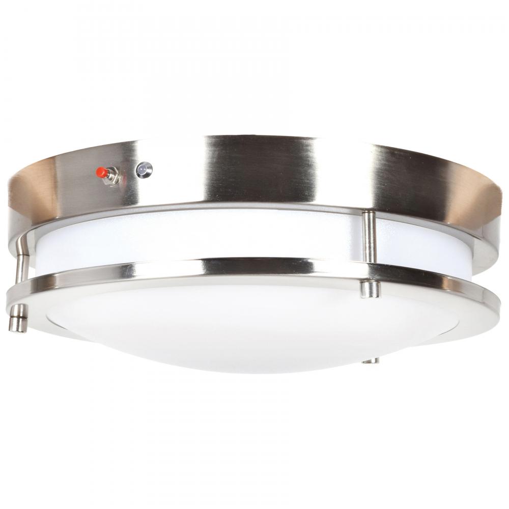 Dual Voltage Emergency Backup LED Flush Mount