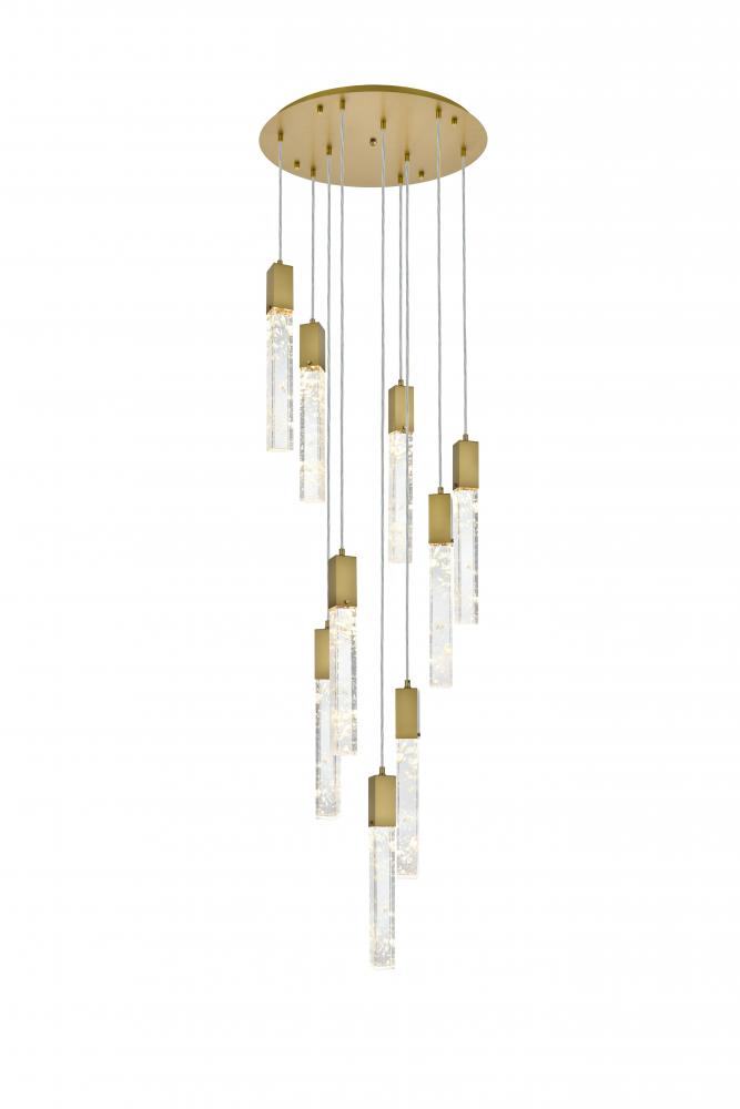 Aurora 24 inch Chandelier in Satin Gold